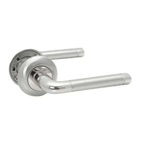 Дверная ручка на розетке Edson EDS-01-Z01 без запирания цвет хром ручка дверная edson euro fin eds 21 z01 универсальная и для финских дверей