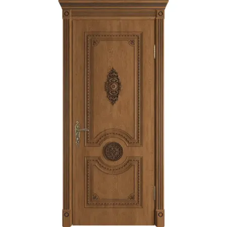 Дверь межкомнатная глухая Грета 90x200 см ПВХ цвет дуб аурум с замком и петлями htisok позолоченный кулон с короной и крестом