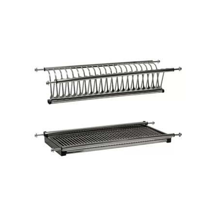 Сушилка для посуды двухуровневая 60 см серебро (FRM1515.60PT) сушилка для посуды 2 х ур 500мм с поддоном нержавеющая