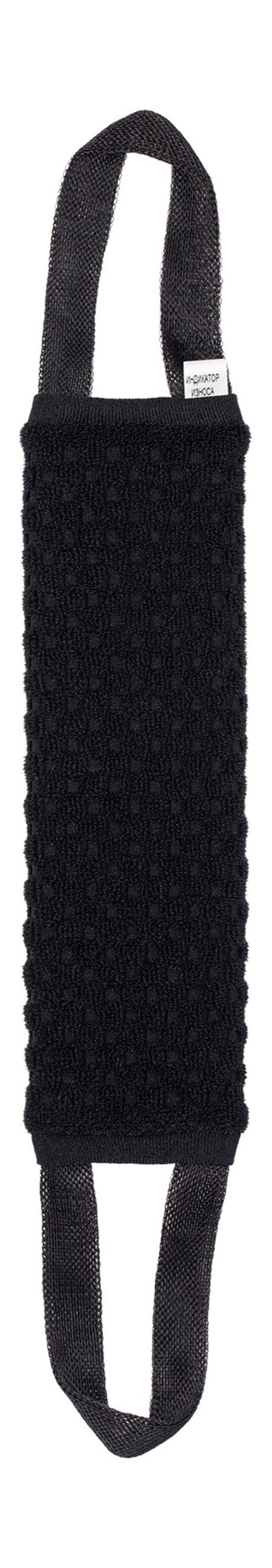 Vival Мочалка рельефная с ручками Черная