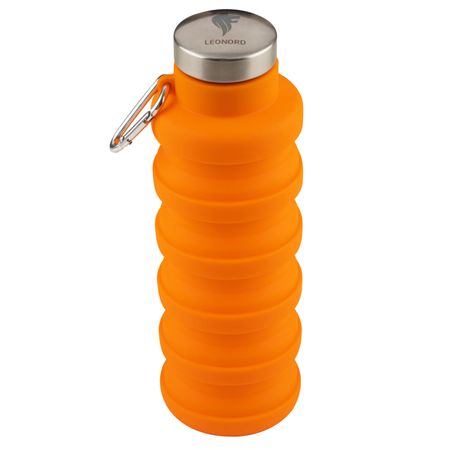 бутылка LEONORD Leo 500мл складная с карабином силикон складная силиконовая бутылка для воды 2 л