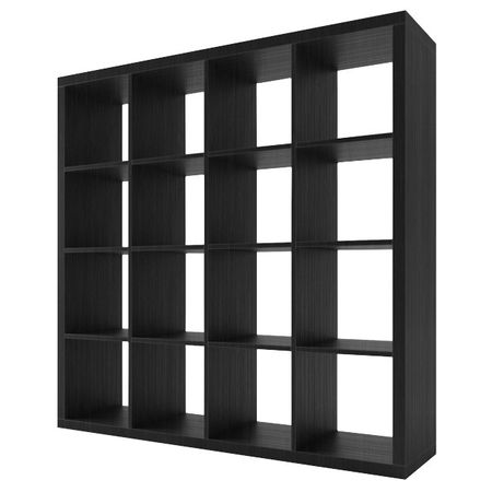 стеллаж PIANO 4x4 1444x1444x280мм черный тамбурат