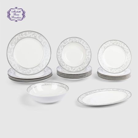 Набор столовый Macbeth bone porcelain Madeline 20 предметов, 6 персон