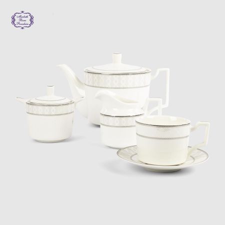 Набор чайный Macbeth bone porcelain Cord, 15 предметов, 6 персон nubecom трафареты для росписи бабочек