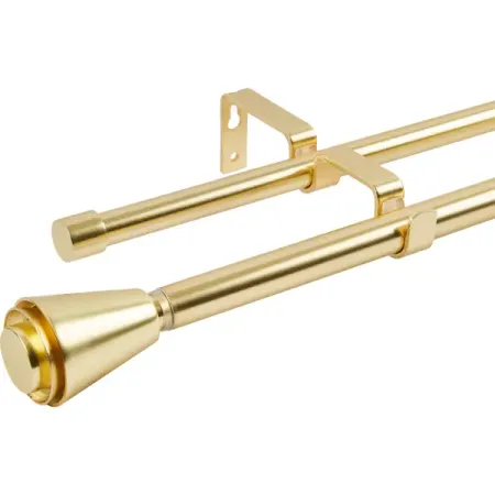 Настенный карниз раздвижной двухрядный Orno d16/19 мм 160-300 см металл цвет латунь sk 44d04 горизонтальный двухрядный 20 контактный четырехступенчатый переключатель для электроприборов раздвижной радиопереключатель