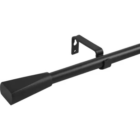 Настенный карниз раздвижной однорядный d16/19 мм 160-300 см металл цвет черный кронштейн раздвижной для крепления дымохода ф150мм aisi 430