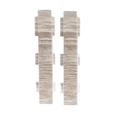 соединитель для плинтуса ПВХ SALAG Lima 72мм Дуб Янтарный 2шт. соединитель для плинтуса пвх salag lima 72мм белый 2шт