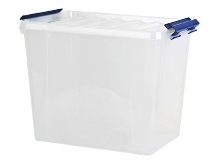 ящик ПОЛИМЕРБЫТ Профи 41х29,5х31,2см 25л с клипсами для бытовых нужд пластик с крышкой корзинка полимербыт traymix с крышкой белая 12 л