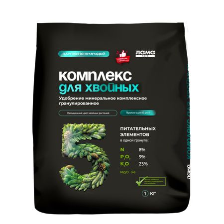 Удобрение минеральное Лама торф гранулированное комплексное для хвойных 1кг