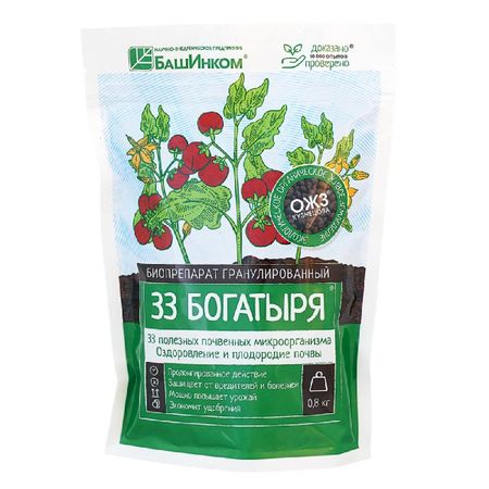 Препарат БашИнком 33 богатыря микробиологический гранулы 0.8кг грибная смесь грибы шампиньоны 4 сезона нарезанные замороженные 400 г