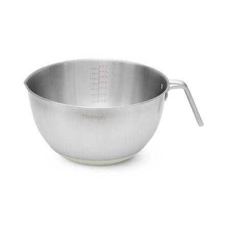 Миска Fissman с ручкой, нержавеющая сталь, 25x13,9 см, 4,5 л миска plast team круглая 6 л