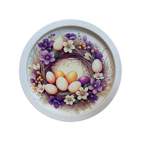 Поднос Gala Пасхальные фиалки pd146 пасхальные тканевые морковки   из 3 штук