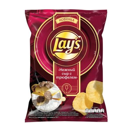 Чипсы Lays нежный сыр с трюфелем 93г чипсы lays гребешки в сливочно пикантном соусе 105 г