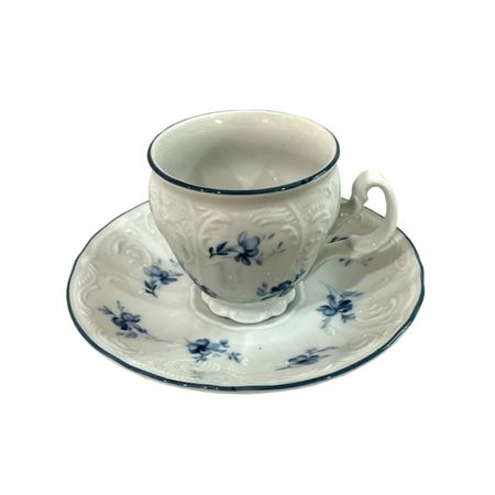 Чашка с блюдцем Bernadotte синие мелкие цветы 90 мл ручная керамическая чашка jingde tea set
