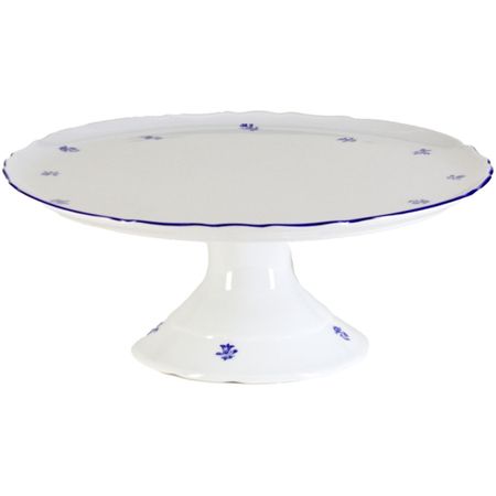 Тарелка Thun 1794 Офелия мелкие синие цветы, для торта на ножке 32 см силиконовая форма для торта baroque handlife