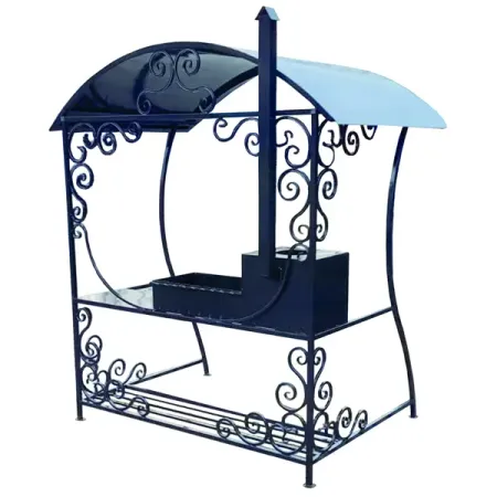 Мангал Загородный очаг 1.5 мм 210x125x190 см термометр milaike для приготовления пищи