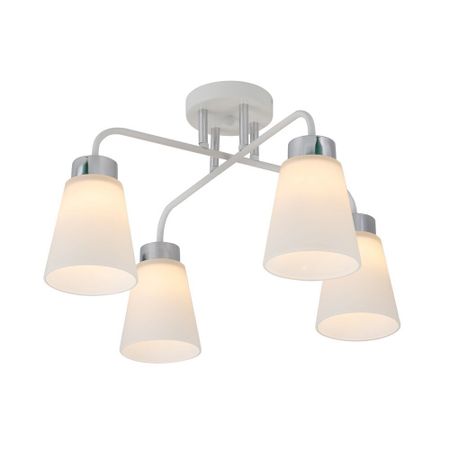 Люстра потолочная Schaffner Fattore E27 160 Вт 16 кв.м (4555-4 WH-CR)