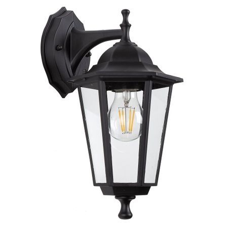 Светильник садово-парковый настенный Эра Веледа черный 360 мм E27 60 Вт IP55 (GBW-104-1-BL-0360)