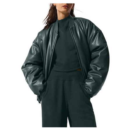 Бомбер ALO YOGA Бомбер из искусственной кожи Faux Leather Premier Bomber ardell faux mink knot free individuals combo