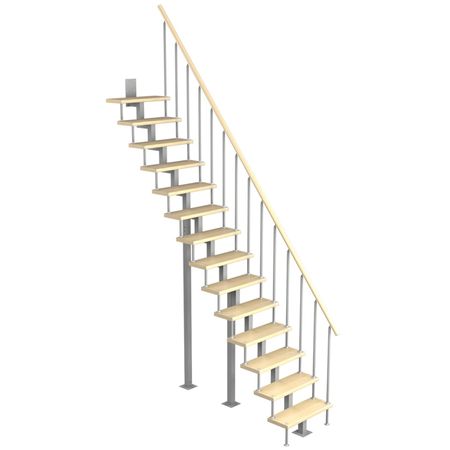 лестница ЛЕСЕНКА Линия-Квадро прямой марш h 3150-3375