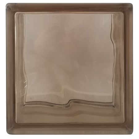 стеклоблок CLOUDY BROWN 190х190х80мм прозрачный