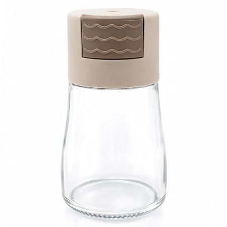 емкость для специй ESPRADO Crema 180мл с кнопкой-дозатором стекло, пластик деревянный контейнер для специй