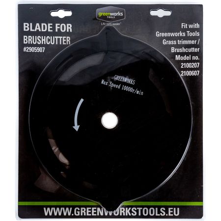 Нож для триммера Greenworks 2905907 4-х лопастной триммер бензиновый fubag fpt 43 диск 3 х лопастной