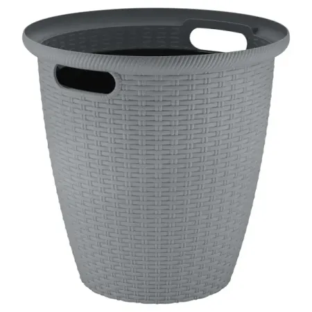 Кашпо для цветов Ingreen Rattan Ø10 6 л вулканический серый бутылочница lemax 150мм с боковым креплением 450х110х470мм вулканический серый