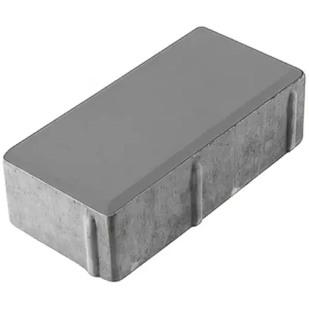 Плитка тротуарная прямоугольная Лайн 200x100x60 мм серый