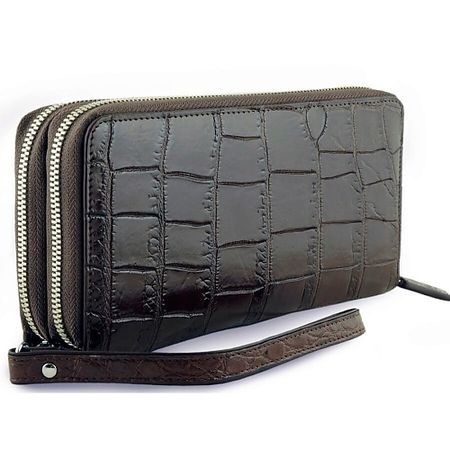 Клатч EXOTIC LEATHER GENUINE PREMIUM ACCESSORIES Крокодиловый клатч с ремешком на руку клатч piquadro клатч женский плоский для документов pq ry