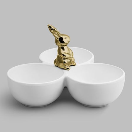 Менажница Togas Фальбер золото, 20х19х12 см