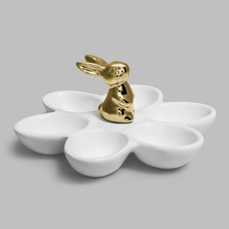 Блюдо Togas для яиц Фальбер золотой зайчик