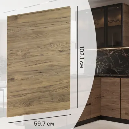 Фасад кухонного шкафа Токио 59.7x102.1 см KONSENSA ЛДСП цвет темное дерево металлическая статуэтка токио небо дерево sukashing