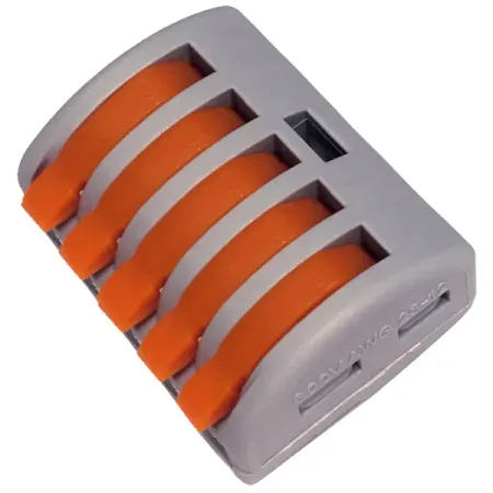 Клемма соединительная Electrovolt EV-B222-415 5-ти проводная 0.08 мм-4 мм 5 шт. клемма соединительная wago 5 ти проводная 221 415 3шт