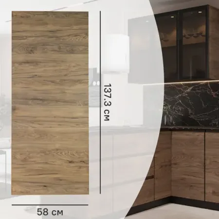 Фальшпанель для кухонного шкафа Токио 58x138 см KONSENSA ЛДСП цвет темное дерево металлическая статуэтка токио небо дерево sukashing