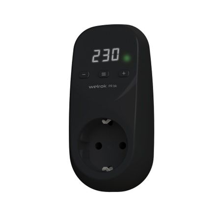 Реле напряжения Welrok PR bk 220 В 16 А тип AC розеточное цифровое samwha dsp drv 09 drv 09d цифровое реле мигалки