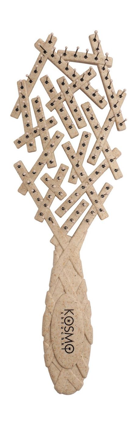 Kosmoshtuchki Braided Comb Bio Beige сменная крышка для бокового зеркала заднего вида крышка для volkswagen vw cc eos passat scirocco beetle bora корпус из углеродного волокна с помощью