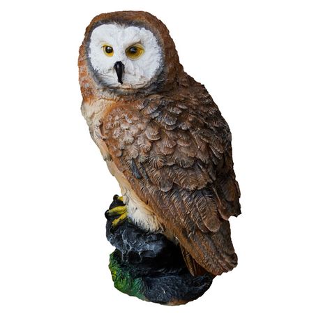 фигура садовая Сова на камне h33см