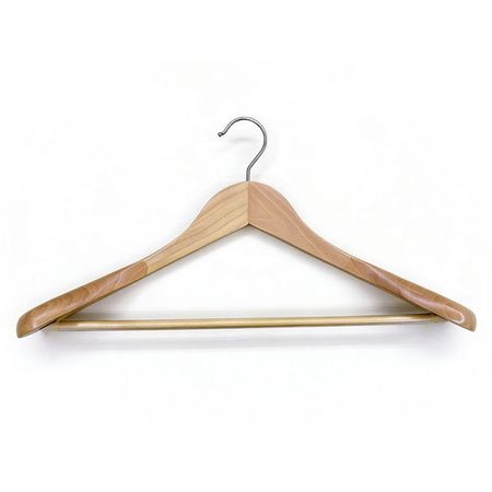 вешалка TODELIA 44,5см для верхней одежды дерево, пластик с антискользящей перекладиной бежевый шкатулка todelia seasons 24х17 6х7см дерево