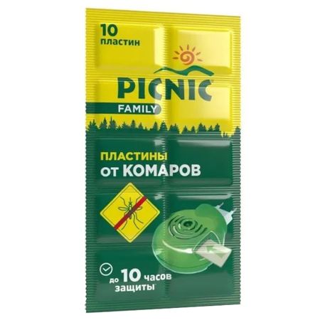 пластины PICNIC Family от комаров 10шт