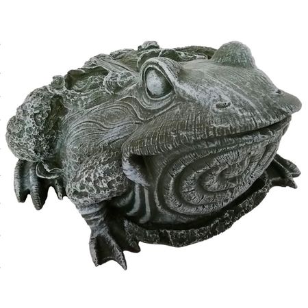 фигура садовая Жаба L25см полистоун каменный шар из аметиста тигрового глаза и флюорита 40 мм