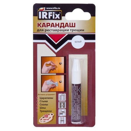 карандаш реставрационный IRFIX для трещин белый, арт. 20220 карандаш для глаз pupa multiplay с аппликатором тон 01 белый лед