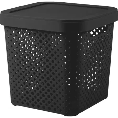 Корзина для хранения Plast Team Миен 31x30x31 см полипропилен цвет черный