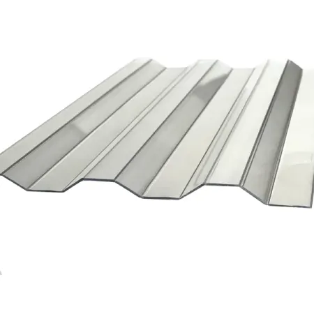 Поликарбонат монолитный профилированный 0.8 мм 2x1.05 м прозрачный поликарбонат сотовый practiq 6000х2100х4мм прозрачный