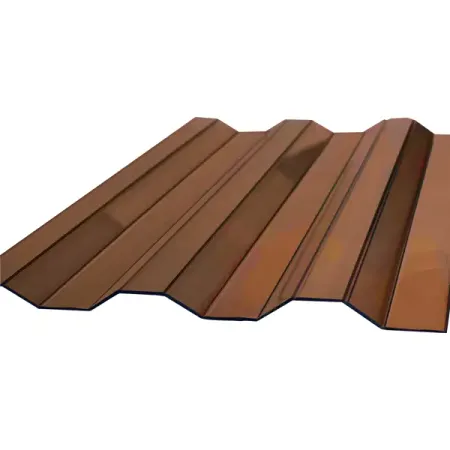 Поликарбонат монолитный профилированный 0.8 мм 2x1.05 м бронза поликарбонат сотовый 3000х2100х4мм бронза