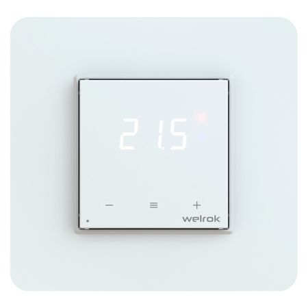 Терморегулятор электронный сенсорный для теплого пола Welrok OZ белый с поддержкой Wi-Fi