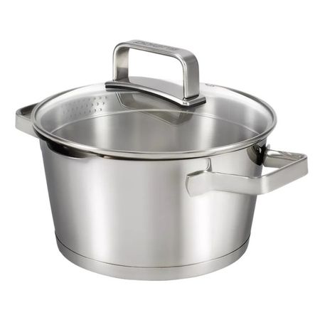 кастрюля POLARIS Loretto-24C 5,3л 24см нерж.сталь стеклянная крышка индукция фен polaris phd 3005ddi