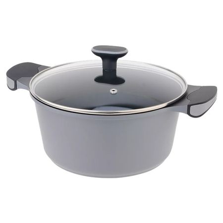 кастрюля POLARIS Stein-24С 4,3л 24см антипр.покр. литой алюминий стеклянная крышка индукция фен polaris phd 3005ddi