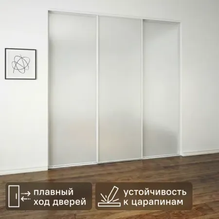 Дверь-купе 225.5x60.4 см зеркало цвет зеркало дверь купе elegant 2252х583мм зеркало алюминий