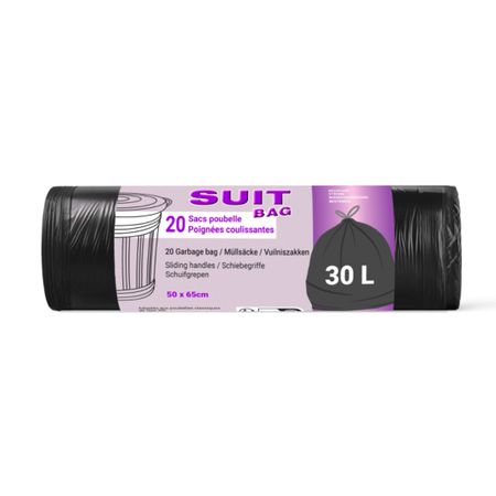 Пакет для мусора Suit bag 30л со шнурками 20шт чистотела трава фильтр пакет 1 5г 20шт
